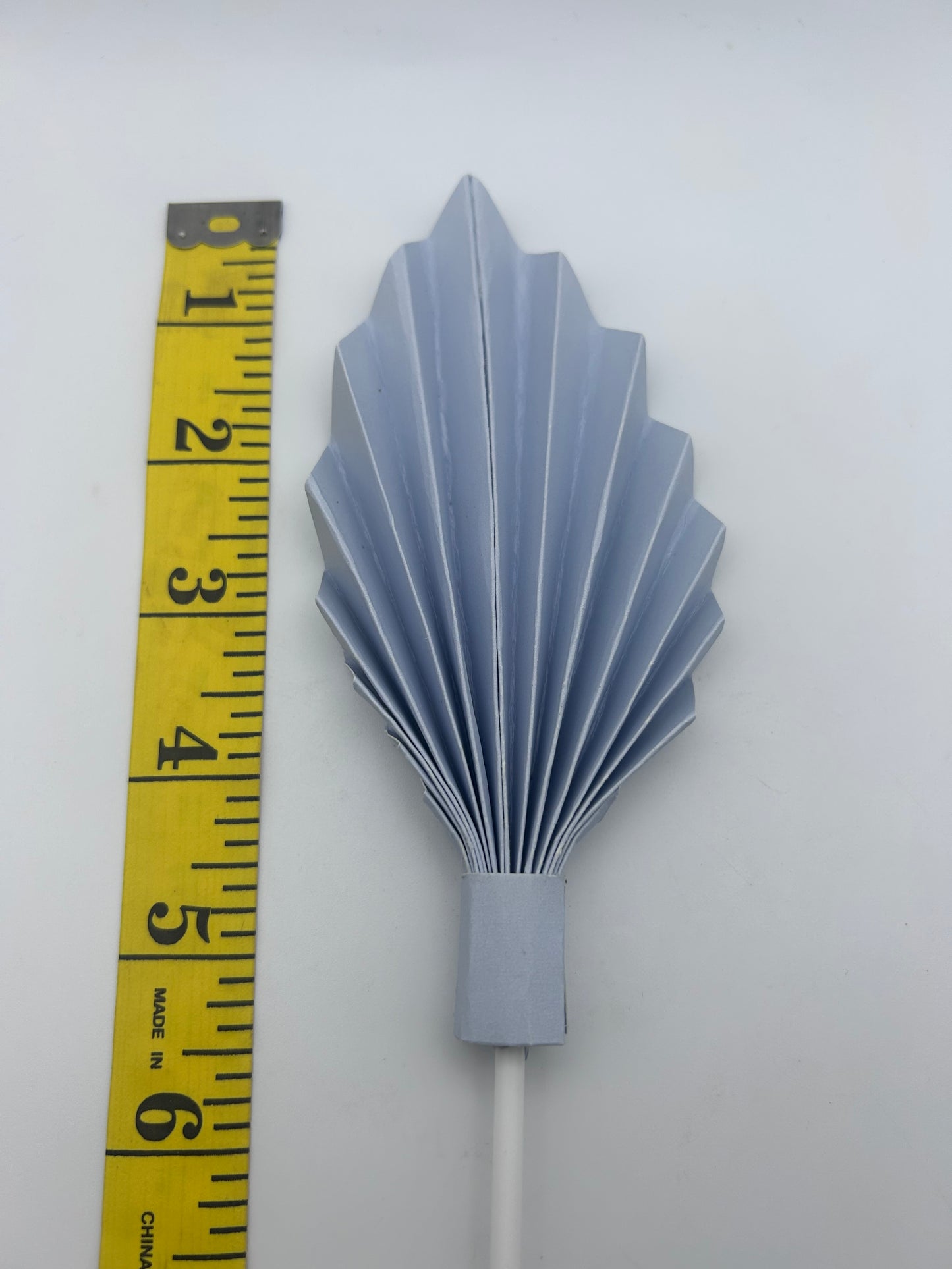 Medium Grey/Blue Palm Leaf- 4 1/2”