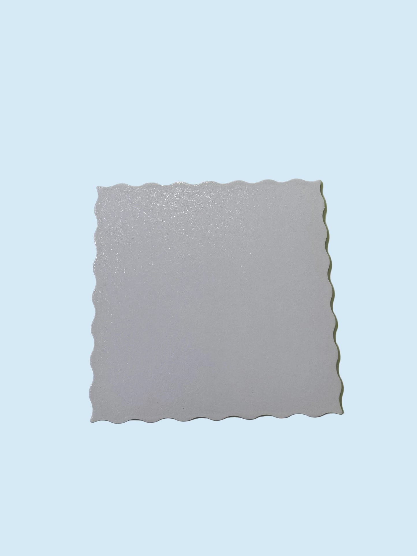 White Square Scalloped Diecut Board- 6 inch