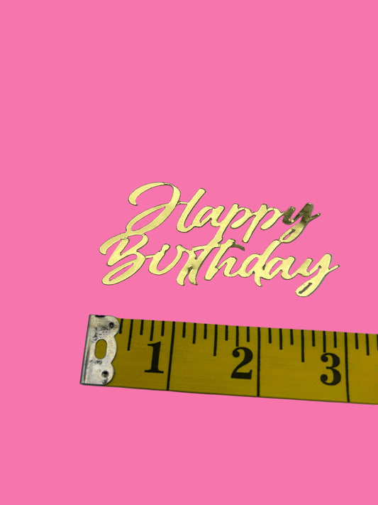 Mini Happy Birthday- Mirror Metallic