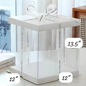 Transparent PVC boxes- 12”x 12”x 13.5”