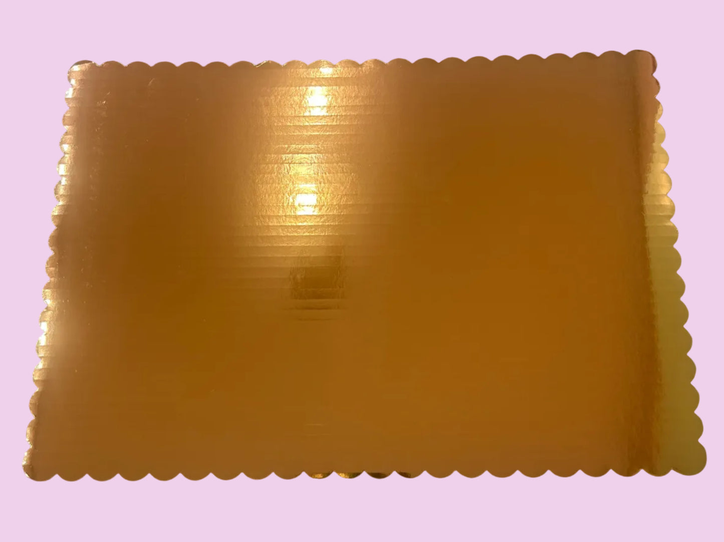 Quarter Sheet Gold Scalloped Board- 14x10”