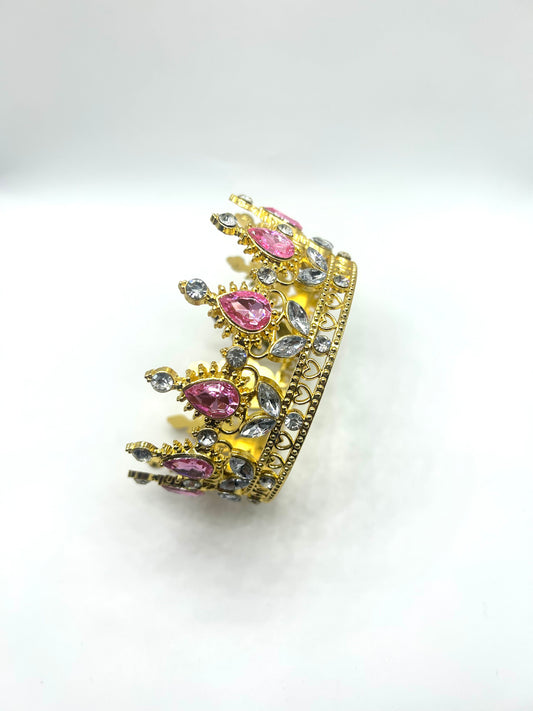 3.5” Baby Pink Gem Studded Crown