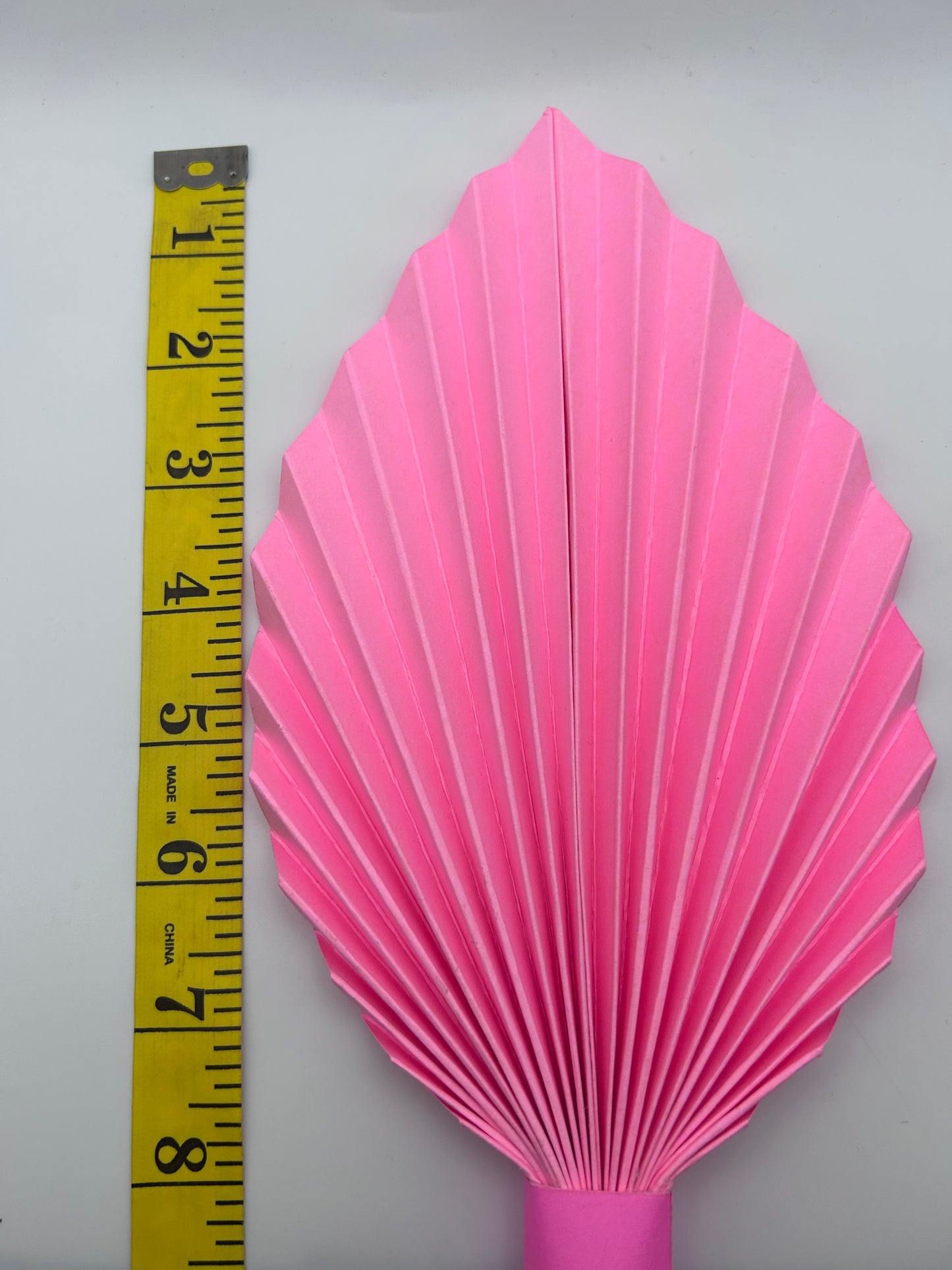 Pink Palm Leaf/Fan- 8”