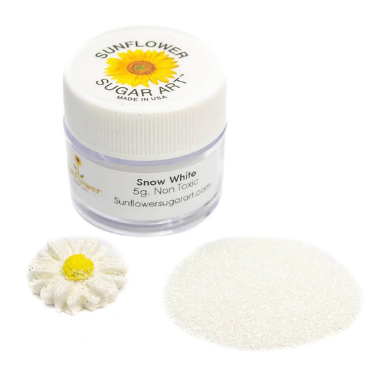 Sunflower Edible Glitter- Snow White (Imitates snow)
