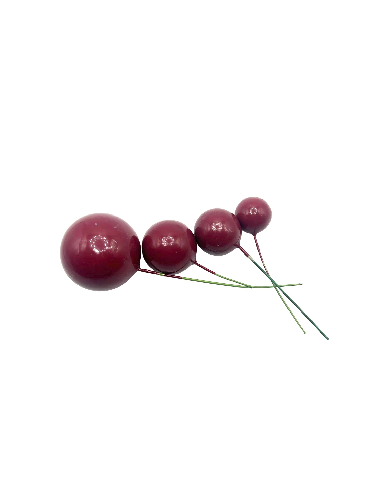 Burgandy Faux Balls
