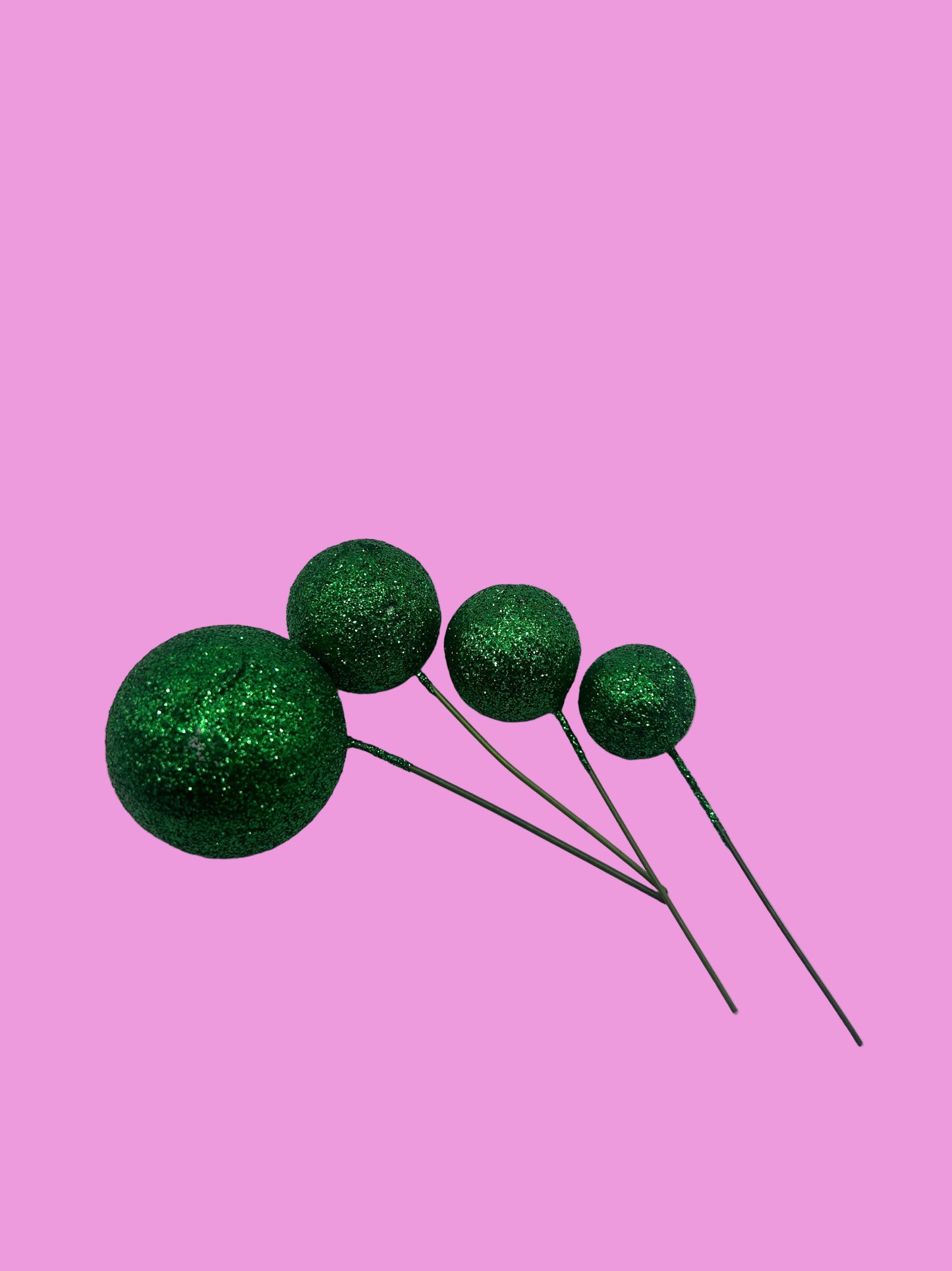 Glitter Green Faux Balls