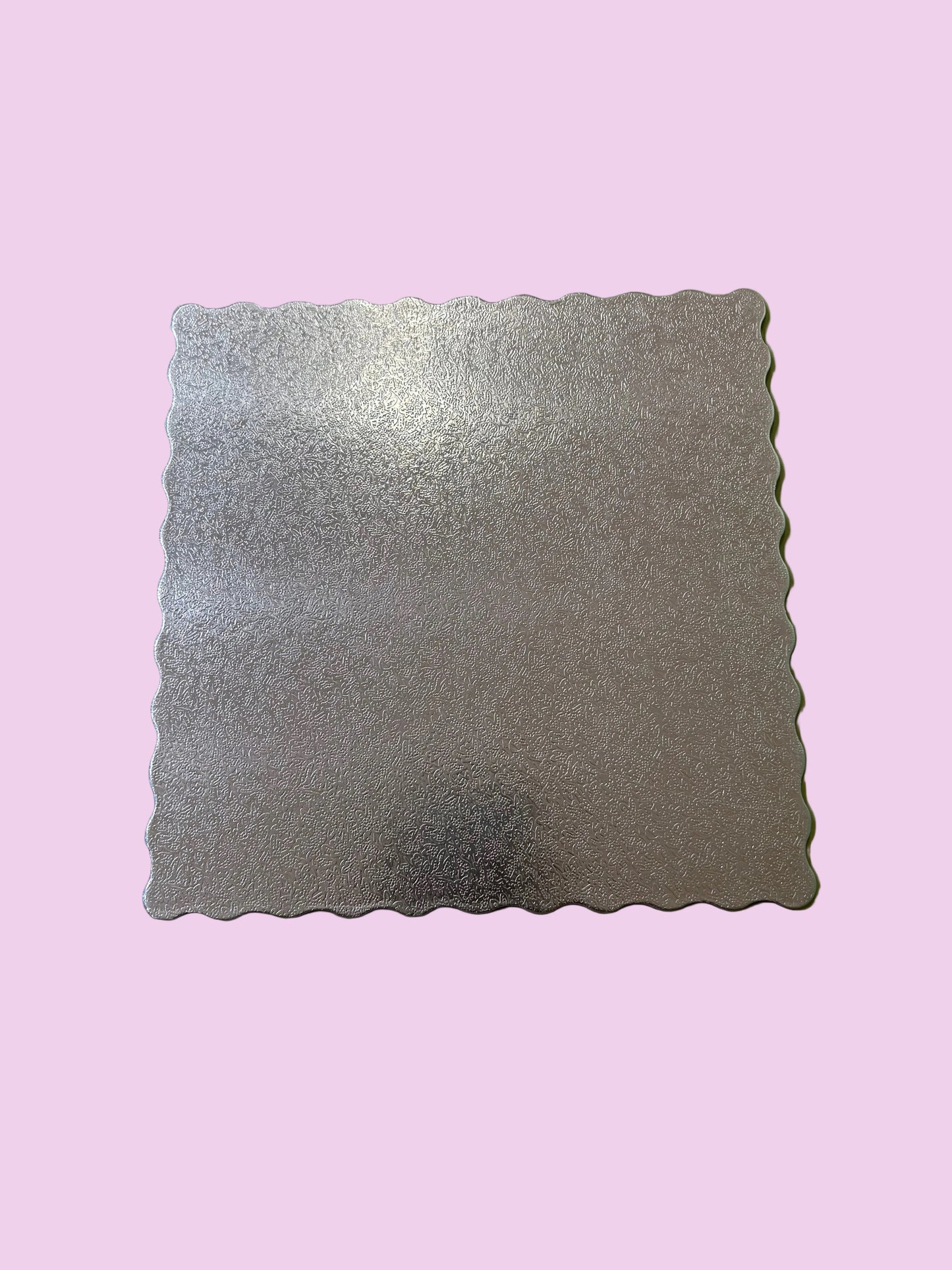 Silver Square Scalloped Diecut Board- 8 inch