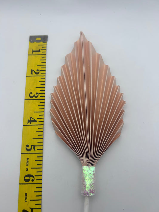 Medium Peach Palm Leaf/Fan- 5 1/2”