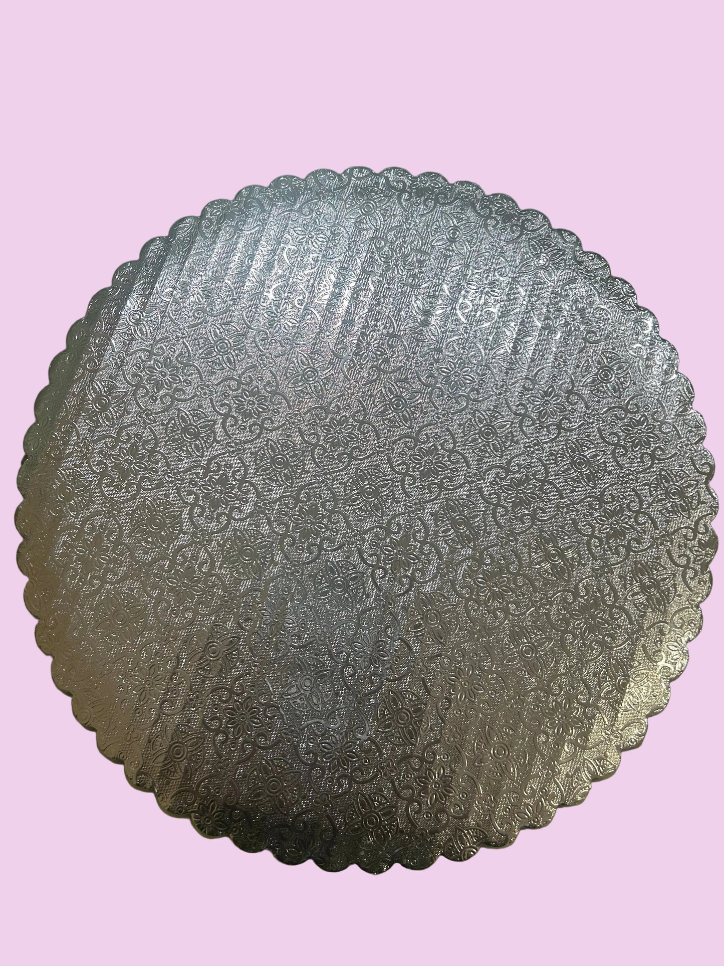 Silver Fluted Embossed Board- 10 inch