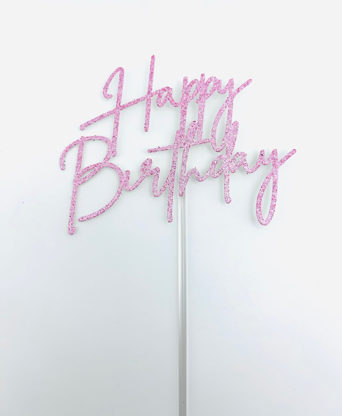 Happy Birthday- Glitter Pink