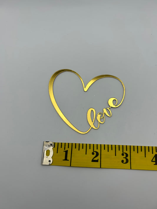 Heart with love topper