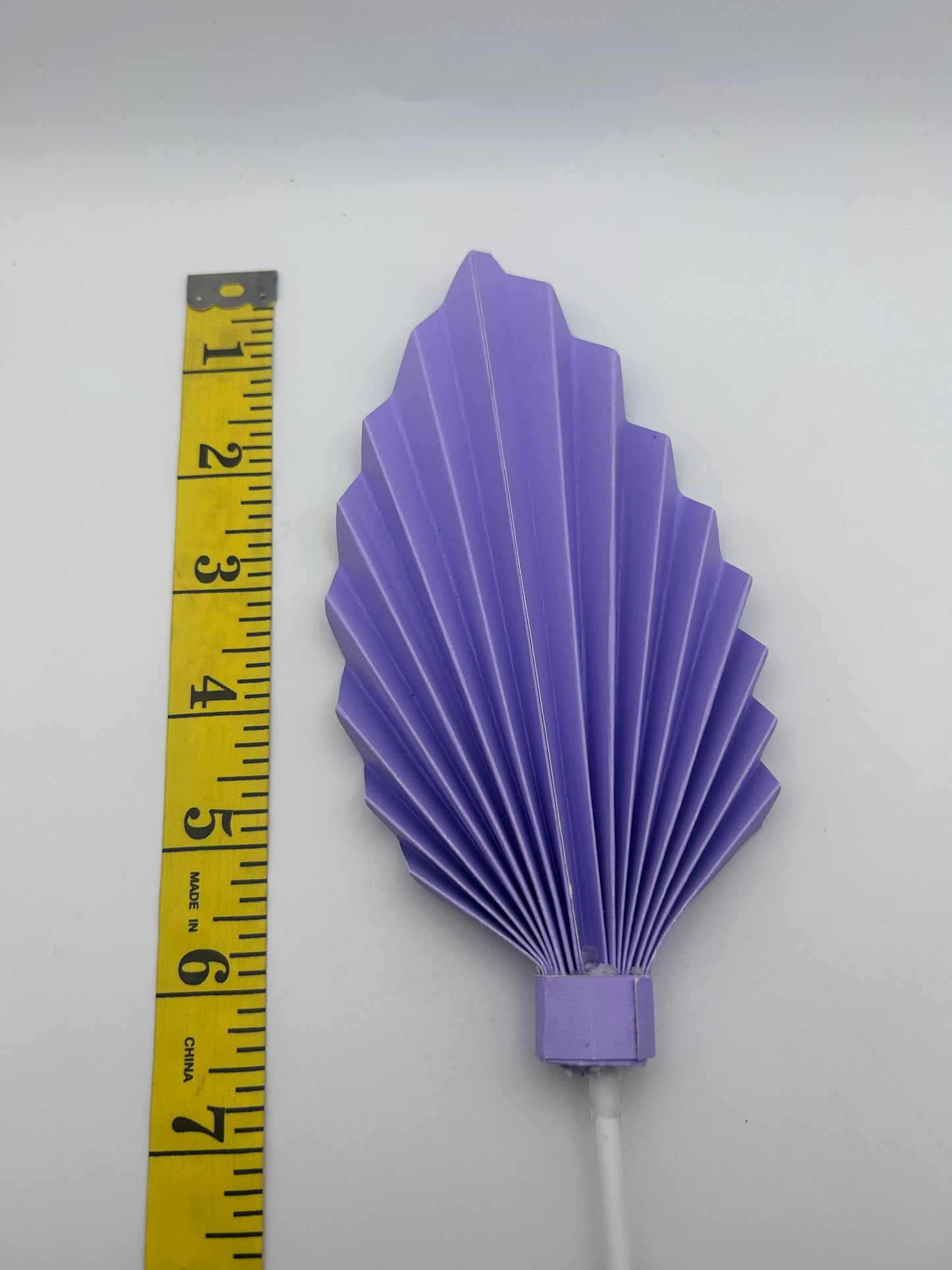 Medium Lavender Palm Leaf/Fan- 6”