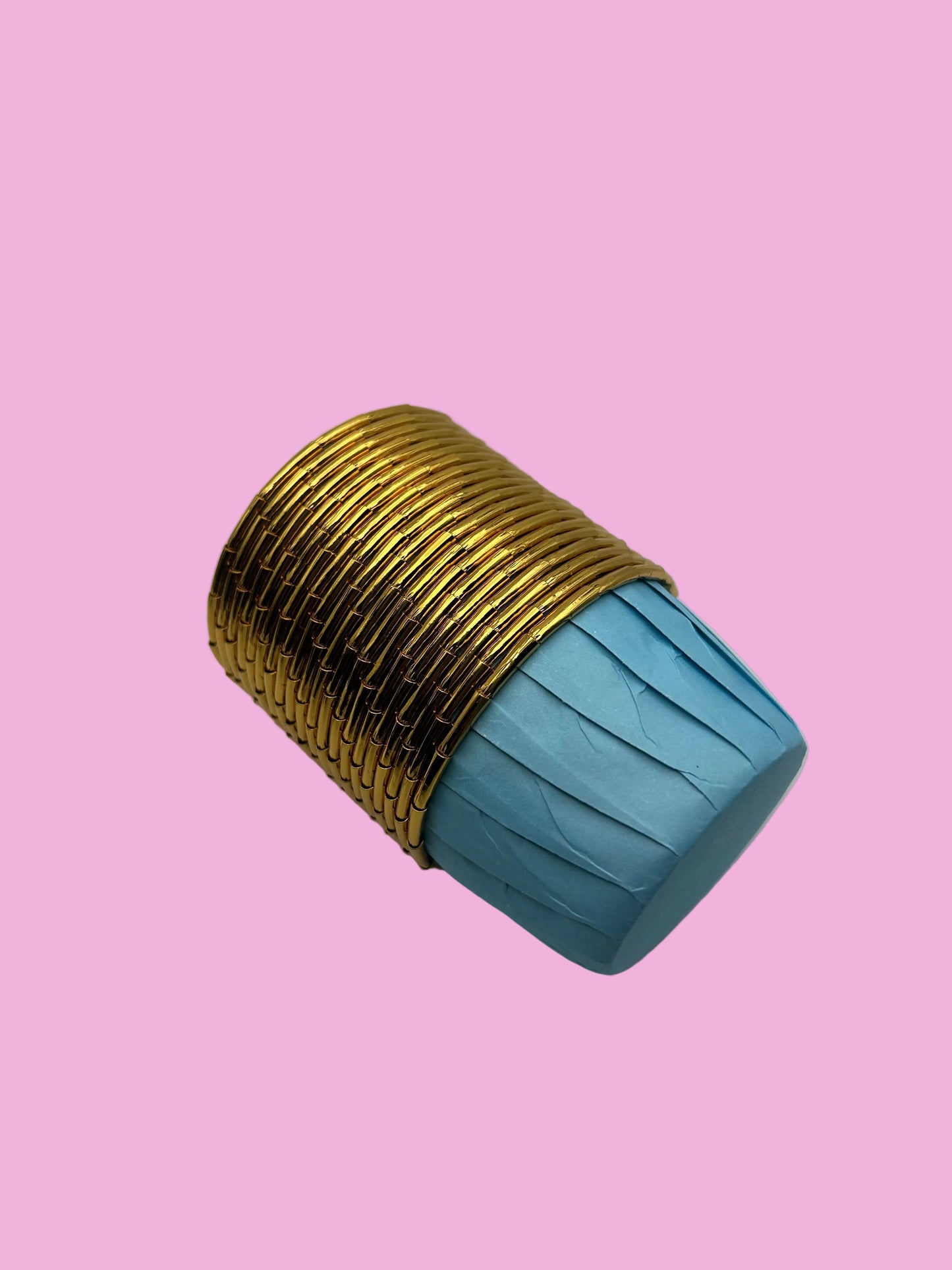 Sky Blue with gold rim Metallic Liners- 30pcs