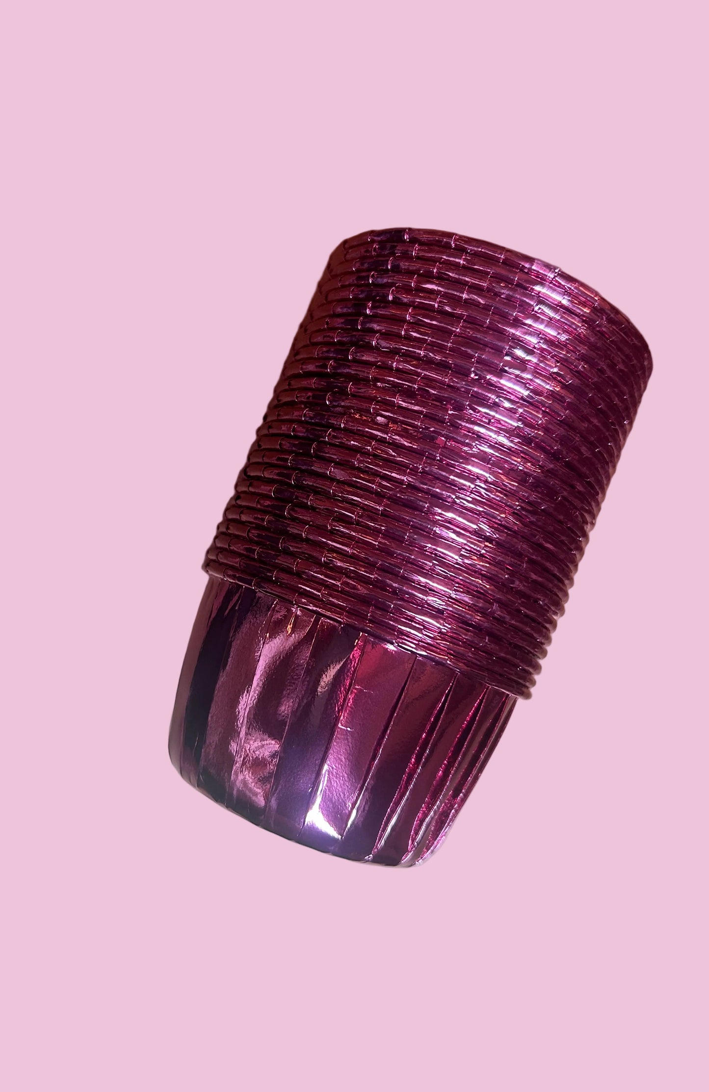Pink Rosegold Metallic Cup Liners- 24pcs