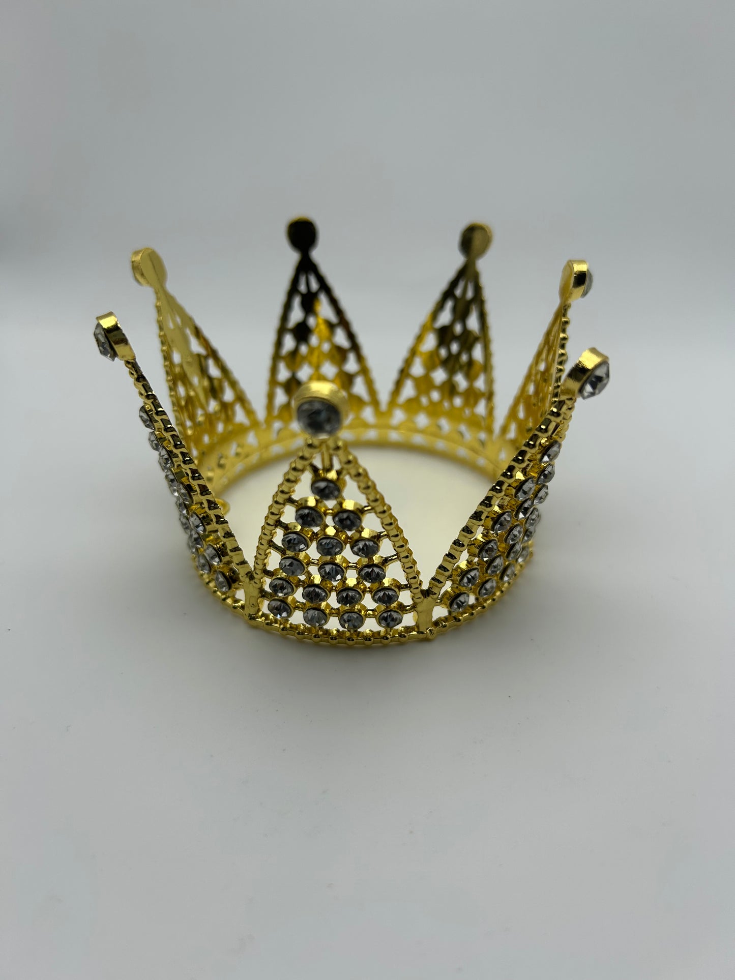 3 inch Diamond Pointed Gold Crown
