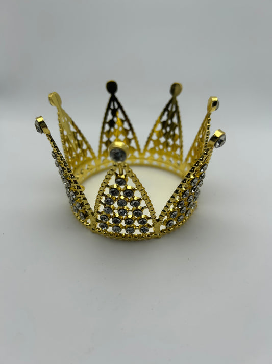 3 inch Diamond Pointed Gold Crown