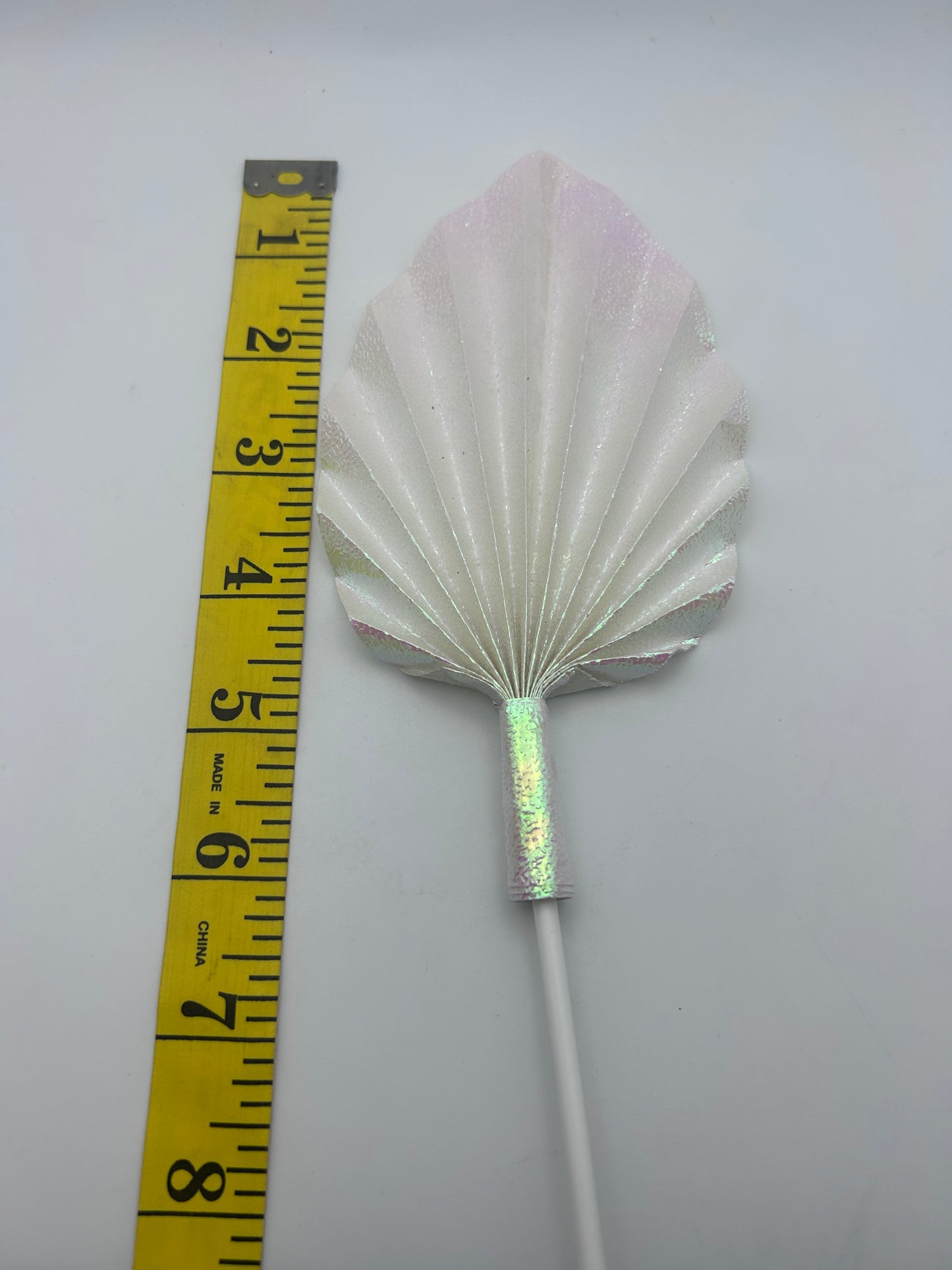 Medium Iridescent Palm Leaf/Fan- 5”