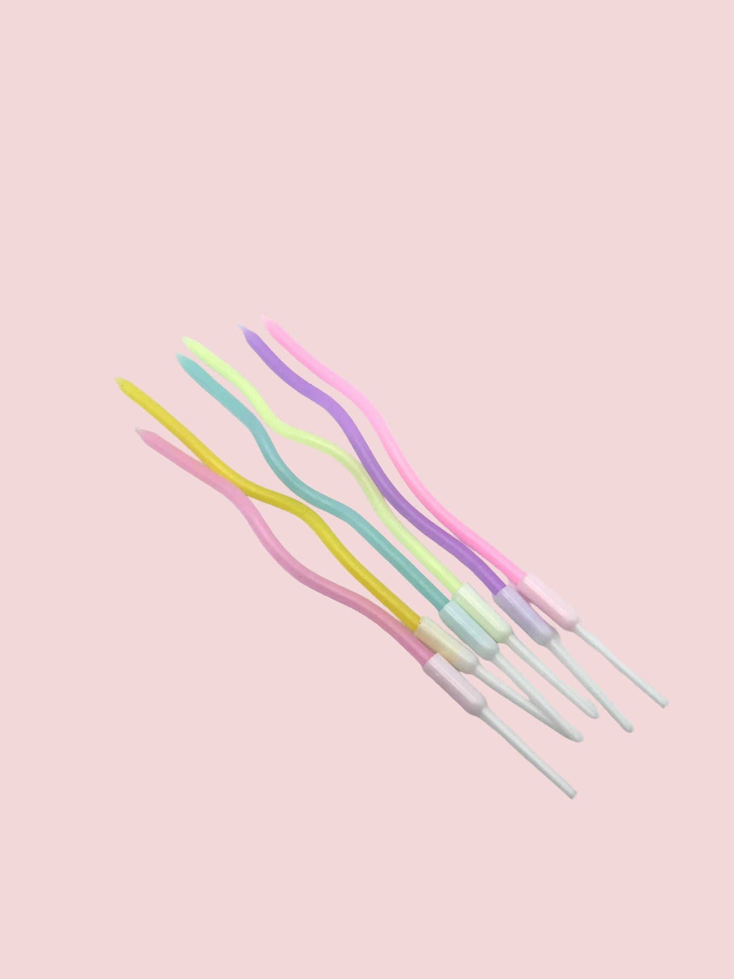 Multi-coloured Swirly Candles