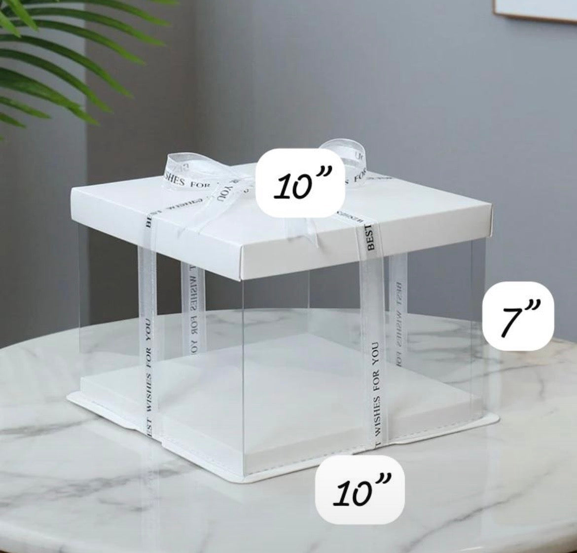 Transparent PVC box- 10x10x7”