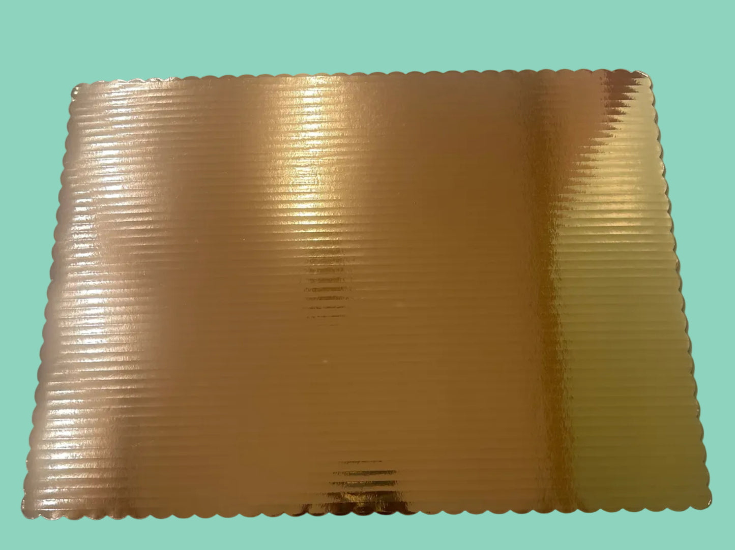 Half Sheet Gold Scalloped Board- 18x13”