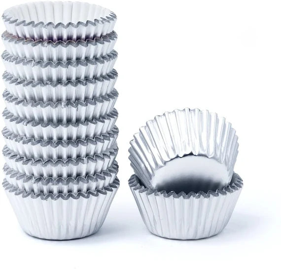 Metallic Silver Cupcake Liners