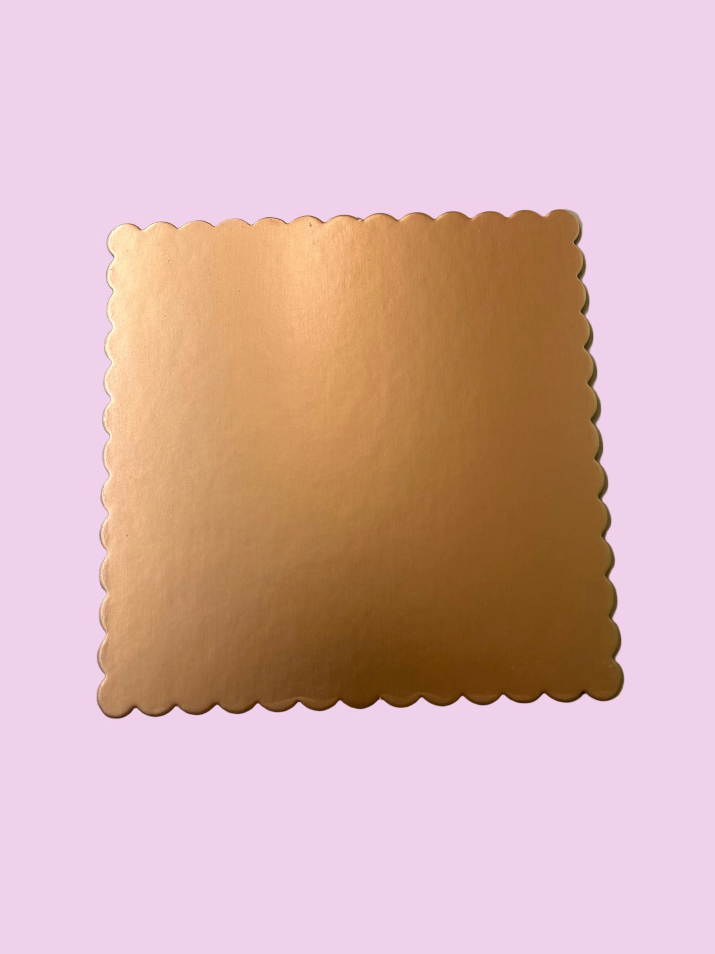 Gold Square Scalloped Diecut Board- 8 inch