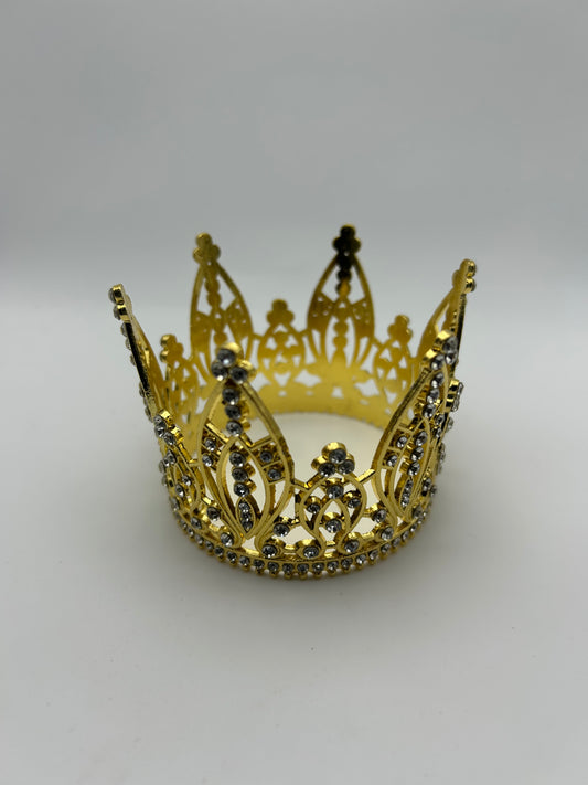 3 inch Gem Studded French Gold Crown