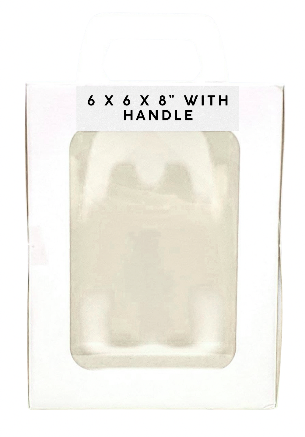 Tall cake box- 6x6x8” with handle
