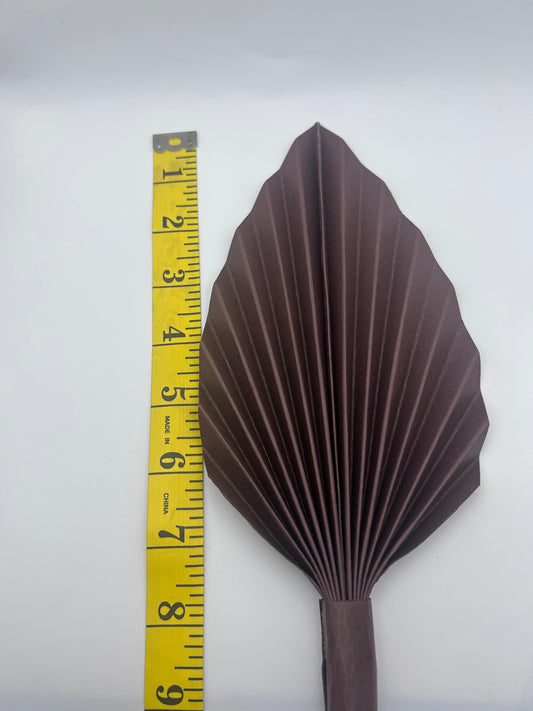 Large Brown Palm Leaf/Fan- 7 1/2”