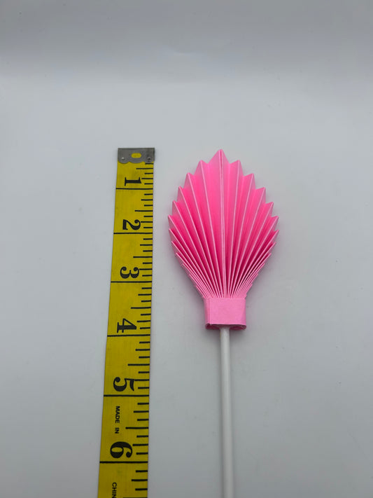 Pink Palm Leaf/Fan- 4”