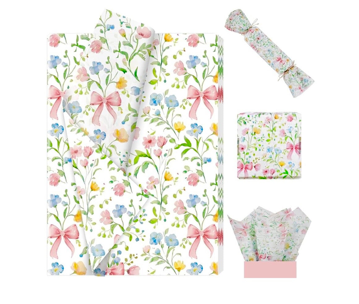 Greaseproof Wax Paper- Floral and Bows