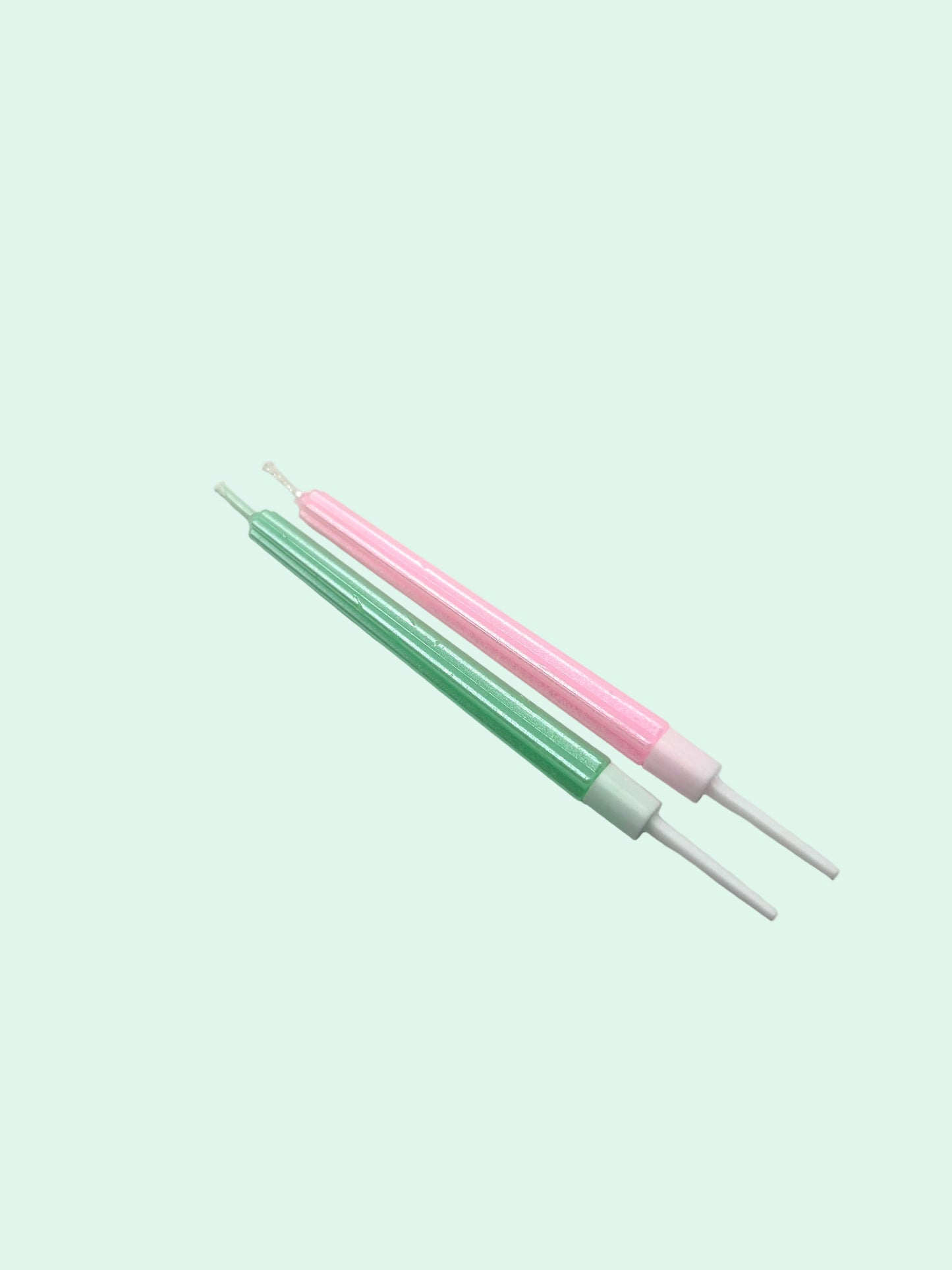 Pastel Green and Pink Candles