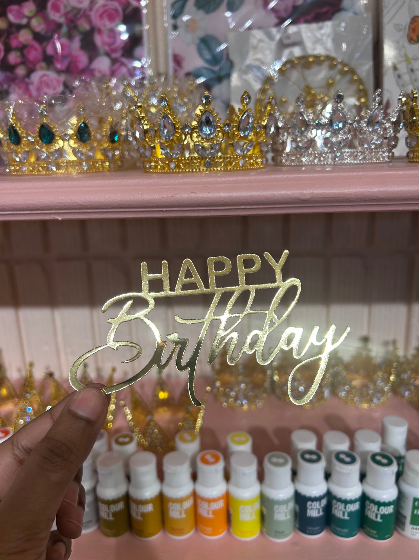 Mirror Metallic Happy Birthday