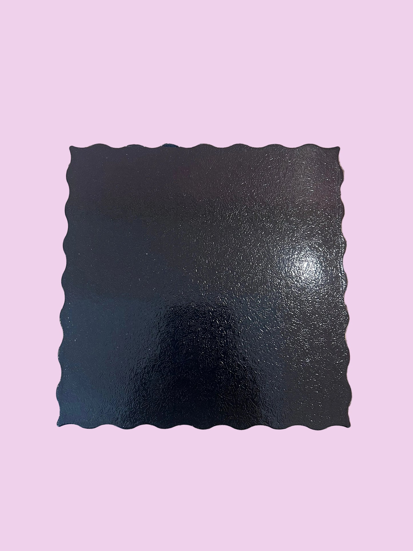 Black Square Scalloped Diecut Board- 6 inch