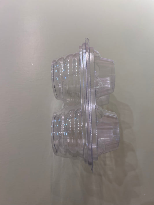 Plastic 4 cupcake container
