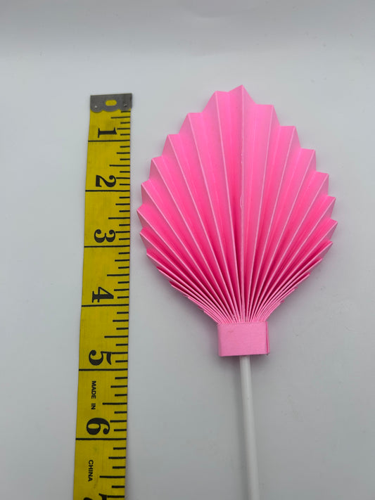 Pink Palm Leaf/Fan- 4 1/2”