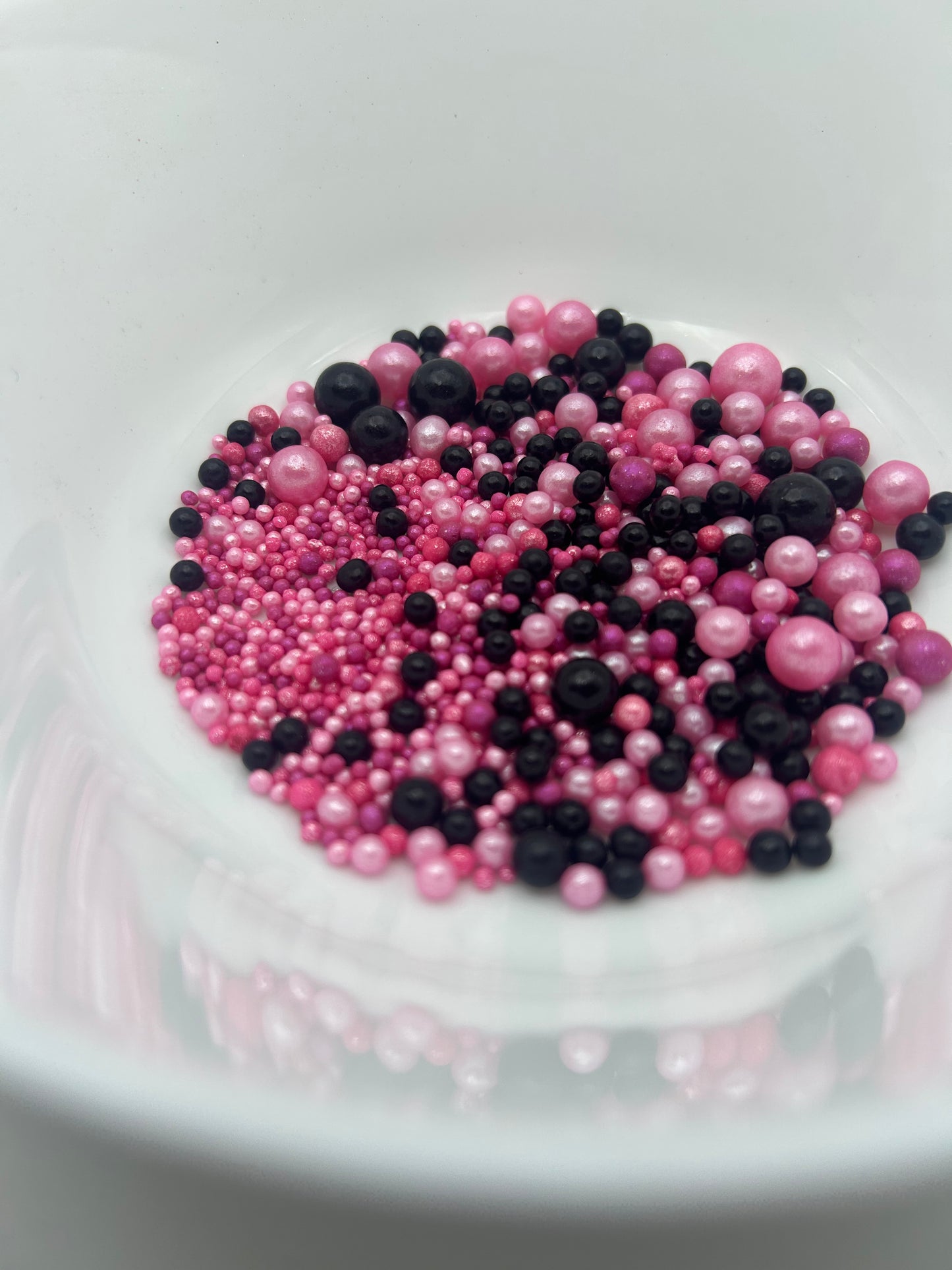 Hot Pink and Black Sprinkle Mix