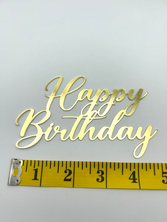 Mirror Metallic Happy Birthday