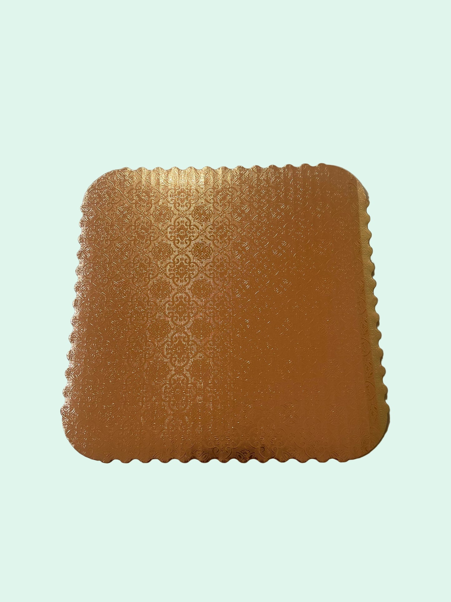 Gold Square Scalloped Fluted Board- 10 inch