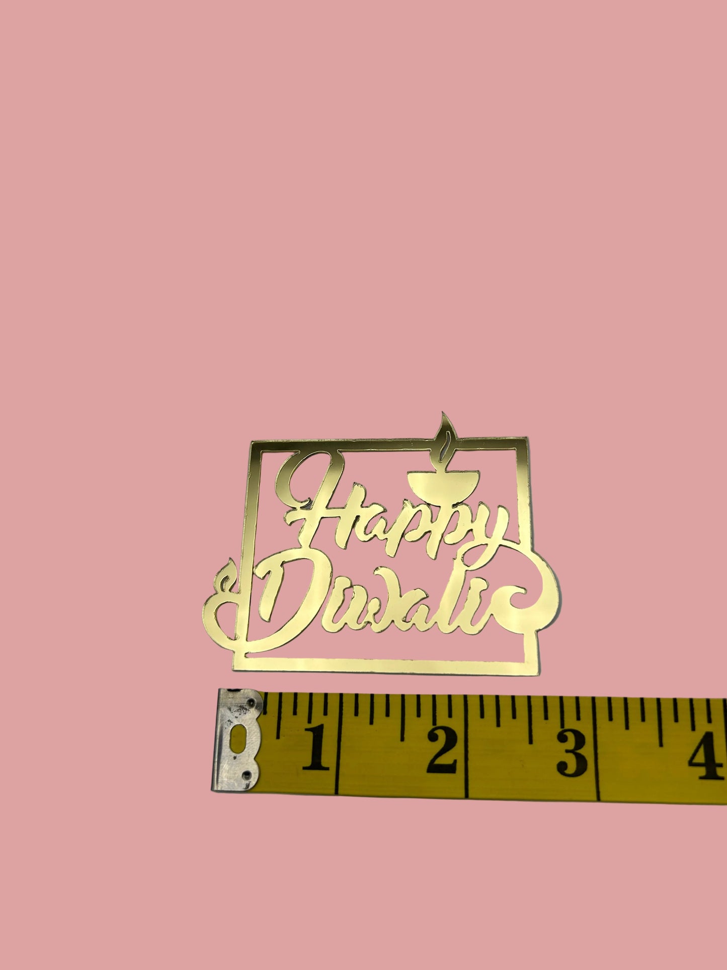 Happy Divali Topper- Square with Deya
