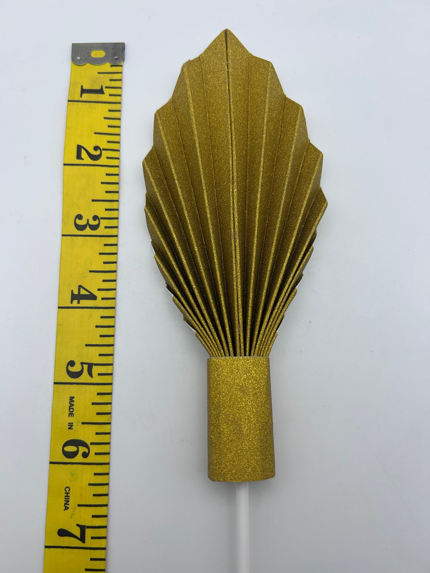 Glitter Gold Palm Leaf/Fan- 4 1/2”