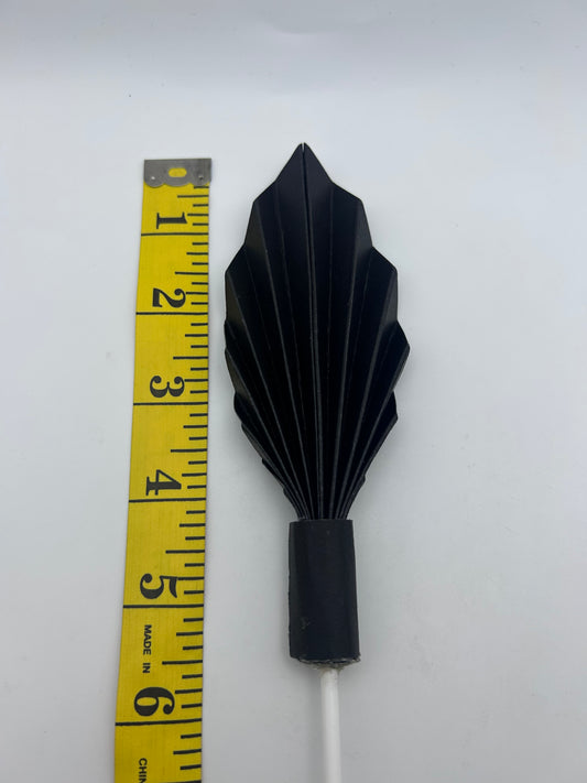 Small Black Palm Leaf/Fan- 4”