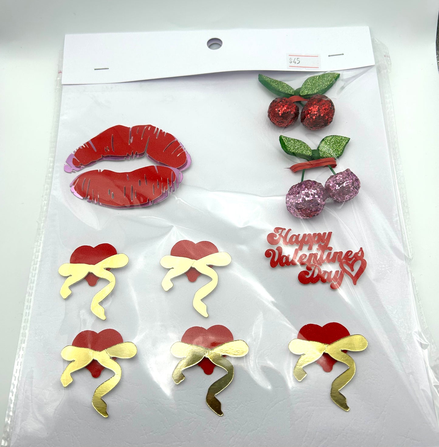 Lips, Bows and Cherries Valentine’s Sheet