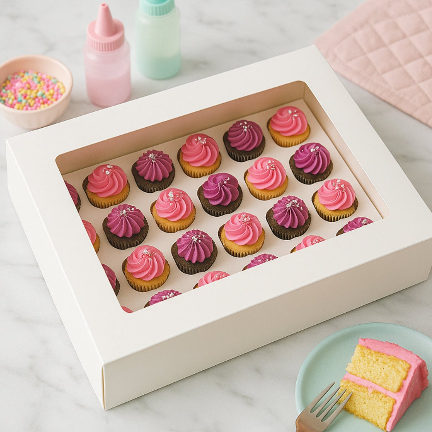 Cupcake box- 24 count