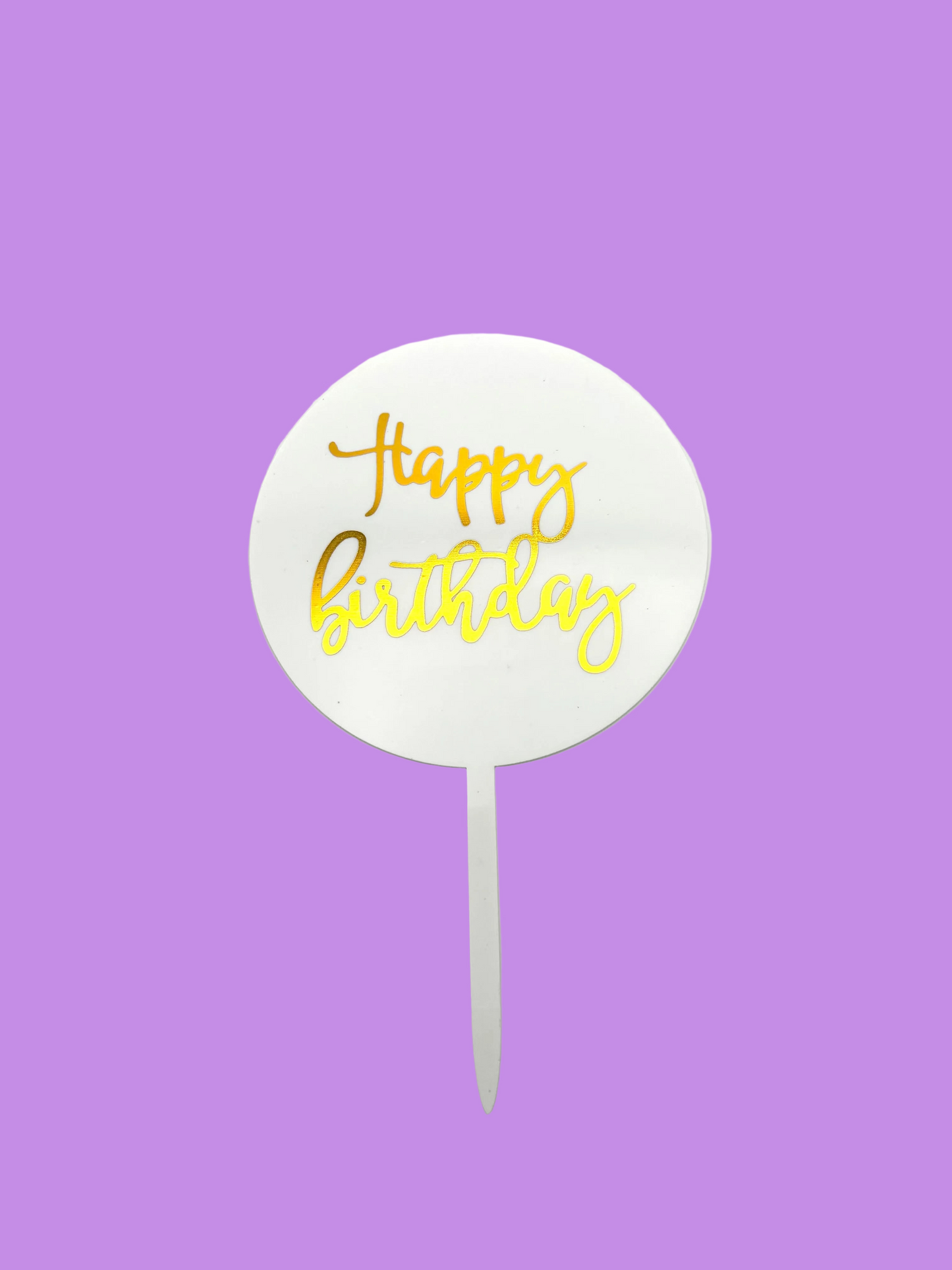Circle White happy birthday
