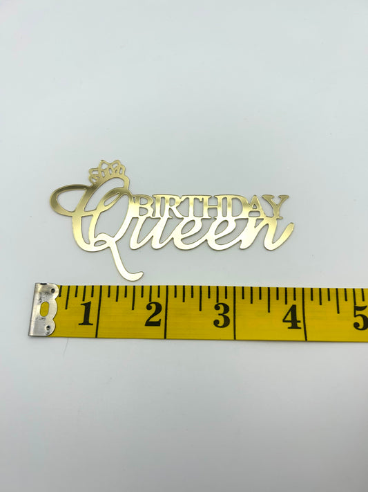 Acrylic Birthday Queen- Gold
