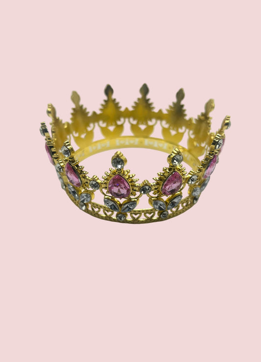 3.5” Baby Pink Gem Studded Crown