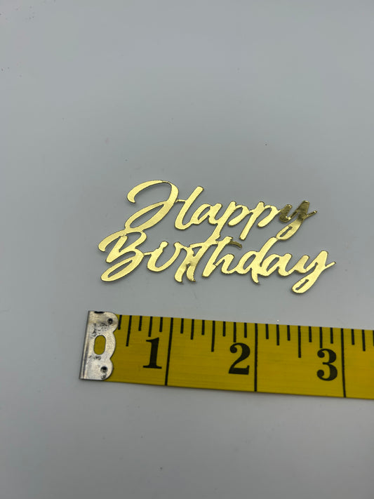 Mini Happy Birthday- Mirror Metallic