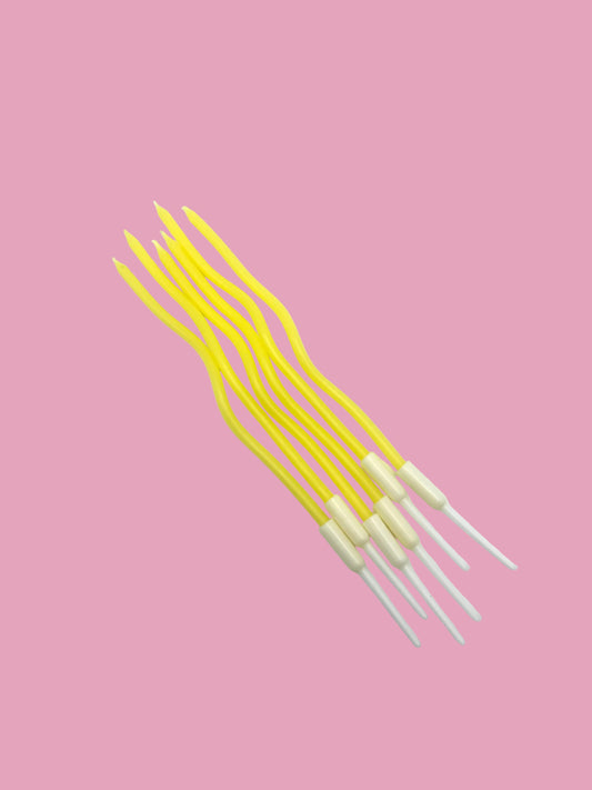 Pastel Yellow Swirly Candles