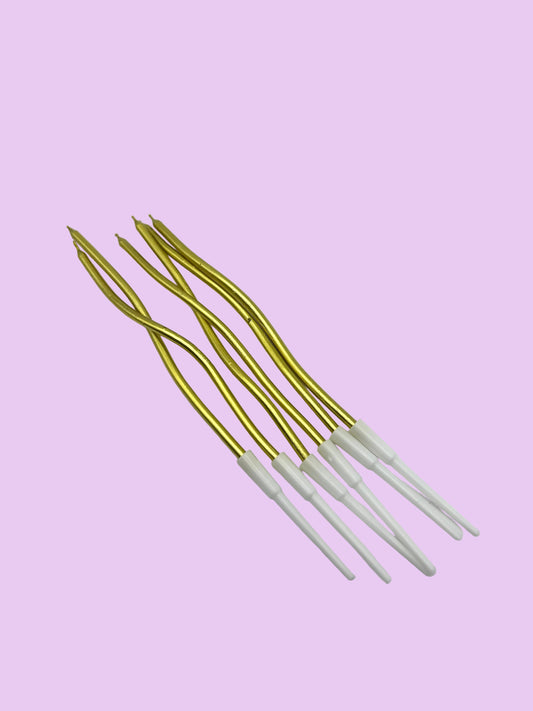 Gold Swirly Candles